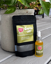 Facial care routine with face mask powder and face oil