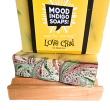 Soap dish made of Alder wood. Soapdish with soap on top