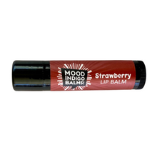 Mood Indigo Strawberry Lip Balm for soft, hydrated, kissable lips