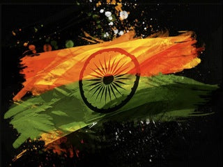 Artists expressive example of the flag of India.