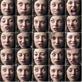 A variety of expressions one face can make - Does this cause wrinkles?
