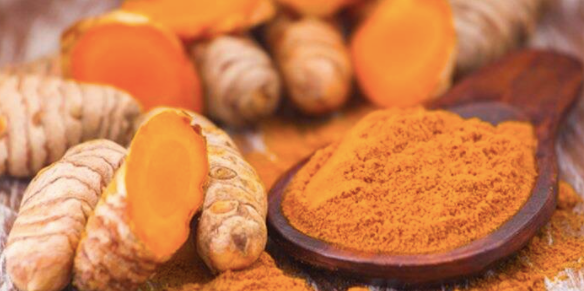 Turmeric root and powder. Both ingredients in Turmeric soap.