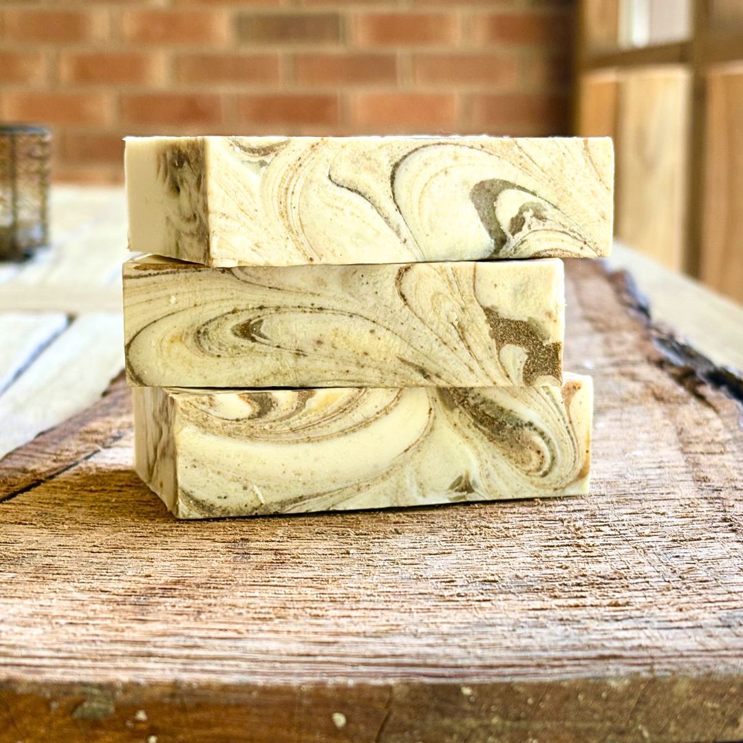 Matcha Made in Heaven handmade lavender matcha soap bar — Mood Indigo Living, Davidson NC
