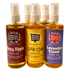 A mix of mood Indigo's natural, light-weight body oils for all skin types. Moisturizing and hydrating