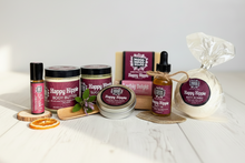 Patchouli Bliss Gift Set product photography luxury spa gift set with patchouli orange essential oil body care collection complete self-care bundle bohemian gift