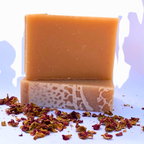 Rose Face Soap and body bar soap. With French Pink Clay and rose otto