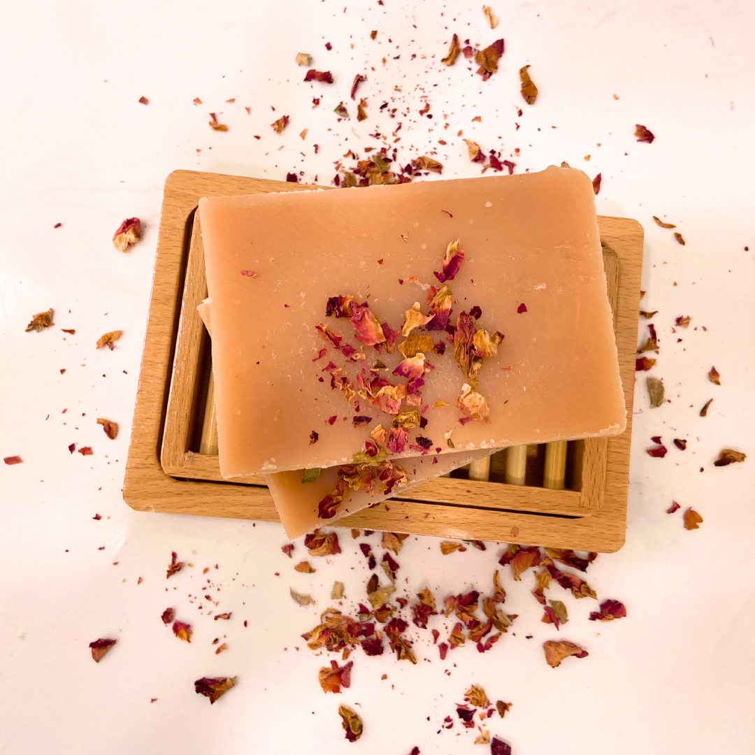 Face Soap with French Rose Clay, Rosewood, Frankincense and lavender essential oils