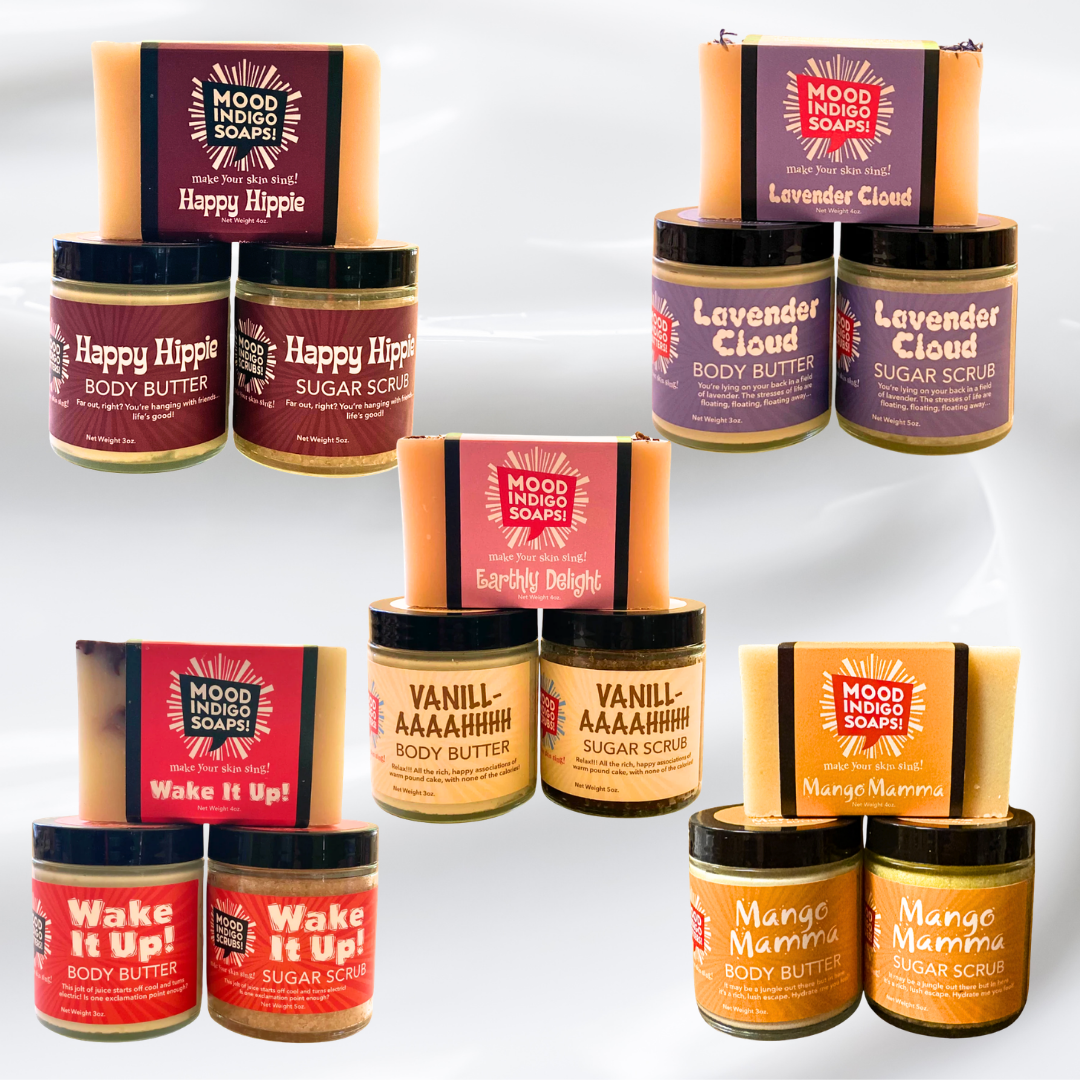Natural Self-Care Gift Set — Body Butter, Scrub & Soap