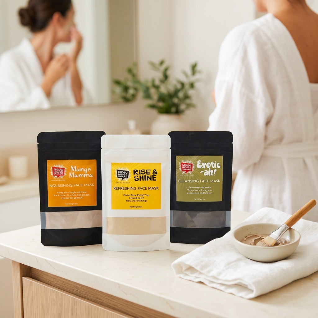 Brighter, more vivid face mask trio lifestyle photo
