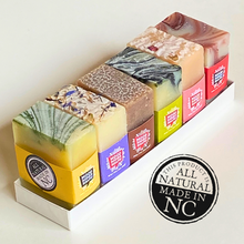 The Mini Bar six soap sampler set by Mood Indigo — travel-size natural soaps with essential oils