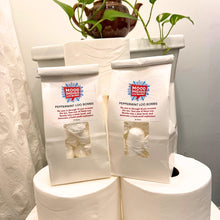 Peppermint Loo Bombs for your potty. Clean and de-oderize your toilet with these essential oil potty fizzies